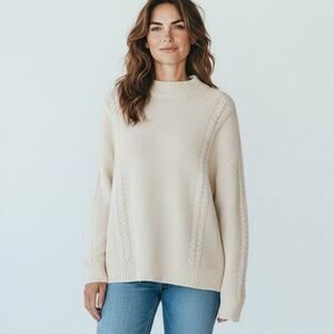 The Cashmere Project 100% Cashmere Round Neck Sweater pullover size Large $336